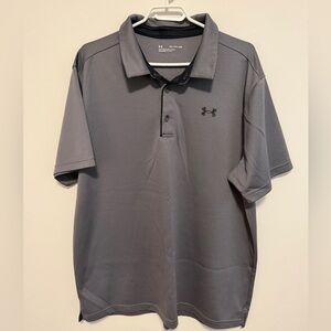 Under Armour Gray Short Sleeve Tech Polo